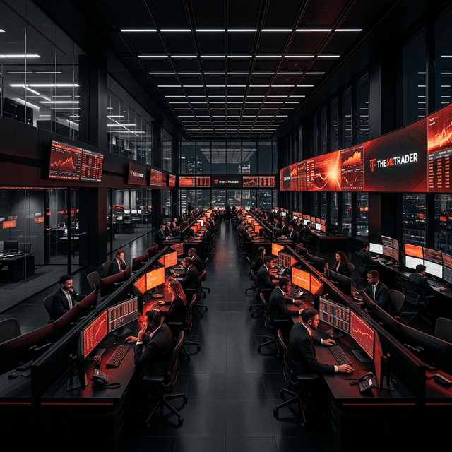 Professional trading charts showing candlestick patterns and market analysis for ML-powered trading